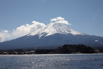 Sticker - 河口湖から望む富士山