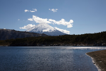 Sticker - 西湖からの富士山