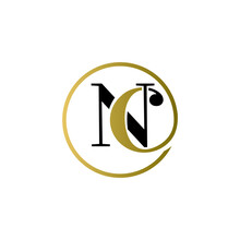 Nc Luxury Logo Design Vector Icon Symbol Circle