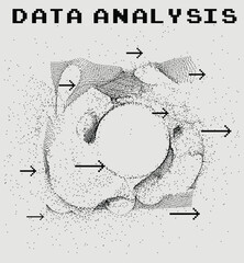 Wall Mural - abstract data visualization. concept of information analysis and complex computations.