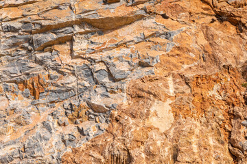 Surface of the marble with brown tint, Greece.