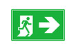 © dzm1try - Exit green sign. Man runninig out icon. Clipart image isolated on white background.