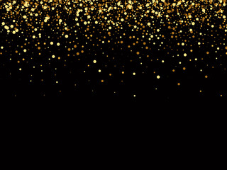 Wall Mural - vector luxury black background with gold sparklers