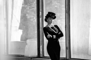 Beautiful woman as Coco Chanel