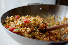 Close Up Of Thai Combination Fried Rice