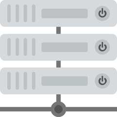 Wall Mural - computer server flat icon, web hosting concept