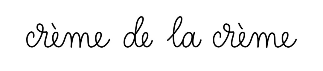 Wall Mural - creme de la creme best of the best phrase handwritten by one line. monoline vector text element isol
