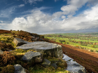 Wall Mural - Rock outcrops on Ilkley moor. North Yorkshire