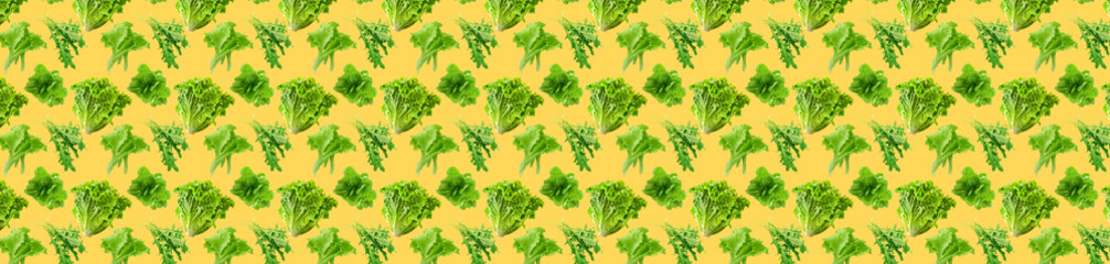 Poster - Pattern of fresh vegetables isolated on creative colored texture