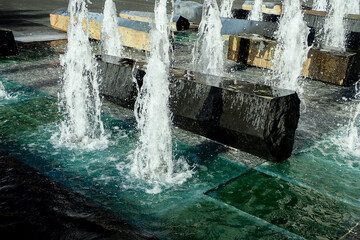 Wall Mural - Water splashing in fountain