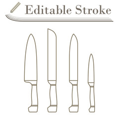 Sticker - Kitchen Knife Set Icon