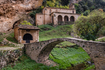 Hermitage of Santa María de la Hoz in Tobera, Las Merindades, province of Burgos, region of Las Merindades, Spain