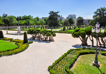 Wall Mural - Buen Retiro park landscape in Madrid, Spain