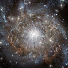 Wall Mural - aura or human soul. 3d rendering