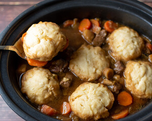 Wall Mural - delicious home made beef stew and dumplings 