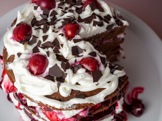 Wall Mural - home made Black Forest gateaux 