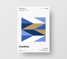 Amazing business presentation vector A4 vertical orientation front page mock up. Modern corporate report cover abstract geometric illustration design layout. Company identity brochure template.