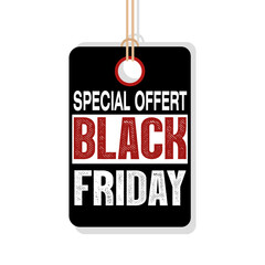 Wall Mural - Black friday label. Discount offer sale - Vector