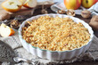 Apple crumble with walnuts