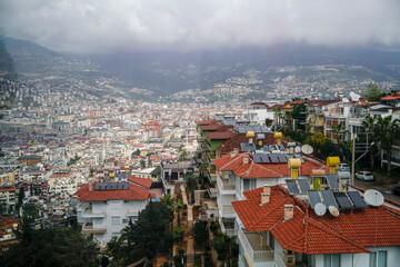 Wall Mural - View of the city Alanya from the castle hill