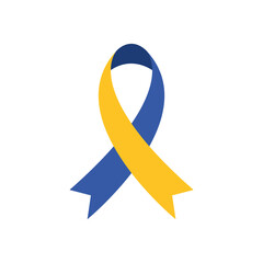 Sticker - syndrome down ribbon campaign icon