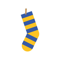 Sticker - sock with colors stripes down symbol