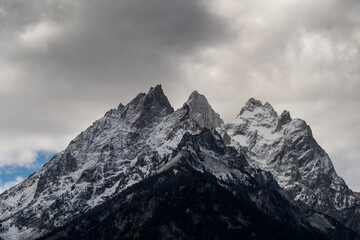 Poster - Dark clouds over mountains