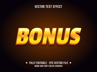 Wall Mural - editable text effect - yellow bonus casino game modern gradient gold color style