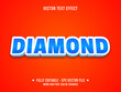 © nawaittgraph - Editable text effect - Diamond casino white and blue modern gradient color style
