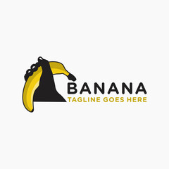 Wall Mural - fresh banana fruit logo