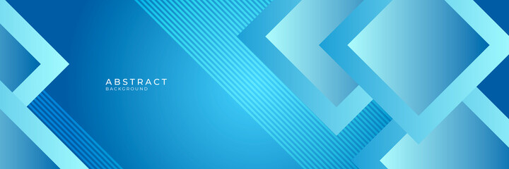 blue banner background with light blue square lines. abstract dark blue technology web header banner