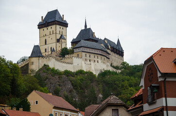 Sticker - Vertical shot of the Karlstejn Castle in the Czech Republic