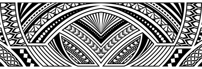 Abstract tribal art tattoo border