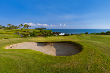 Wall Mural - Golf field near Tanah Lot Temple - Bali Indonesia