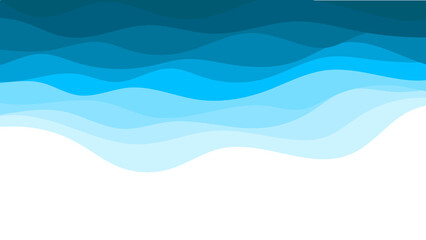 blue ocean wave water background vector illustration and copy space for text.