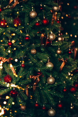 Wall Mural - beautiful and decorated christmas tree. christmas mood. great photo for greeting cards