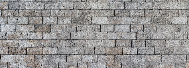 Wall Mural - gray stone wall texture background banner