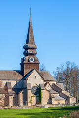 Sticker - Varnhem Church in the countryside at Sweden