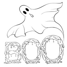 Halloween Ghost BOO Word Art Free Stock Photo - Public Domain Pictures