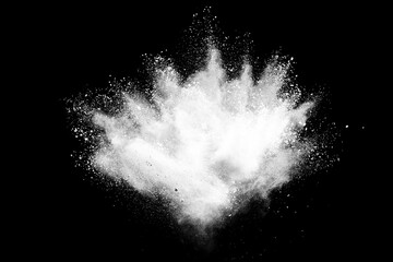 Wall Mural - white powder explosion on dark background.