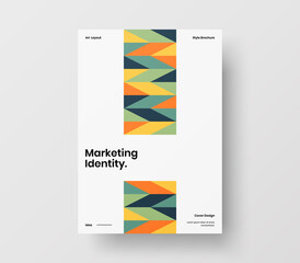 Amazing business presentation vector A4 vertical orientation front page mock up. Modern corporate report cover abstract geometric illustration design layout. Company identity brochure template.