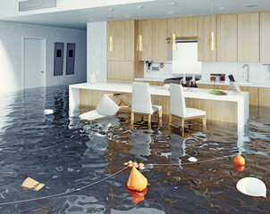 flooding  kitchen interior