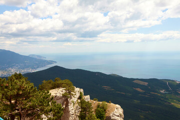 Sticker - Beauty nature landscape Crimea - sea mountains