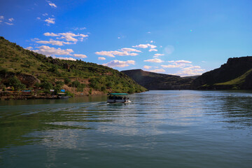 Halfeti is a district of Sanliurfa Province. It is located in the west of Sanliurfa. Countess of Urfa, Beatrice, handed over Rumkale to the Armenian Catholicos in 1150.