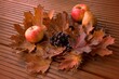 autumn, autumn decoration, autumn leaves. apple autumn, apple. grapes, grapes autumn