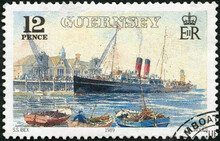 GUERNSEY - 1989: Shows Great Western Railway Steamer Service Between Weymouth And The Channel Isles, 1989