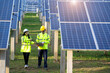 © visoot - Engineers with architects examining solar power plant,Solar station development concept.