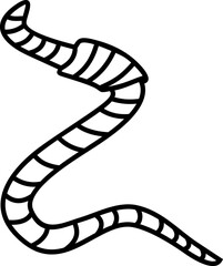 Sticker - Coloring page with earthworm isolated on white background