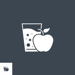 Healthy Food related vector glyph icon. Isolated on black background. Vector illustration.