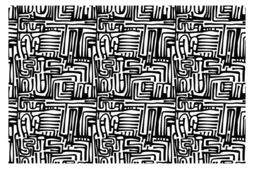 Abstract seamless tribal pattern. Figure for textiles. Grunge texture.